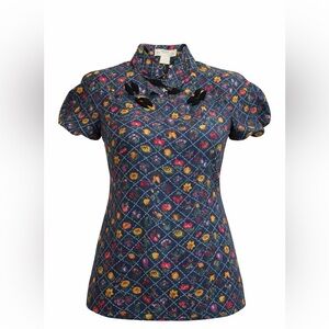 Isrida Vintage 1980’s Silk Floral Blouse